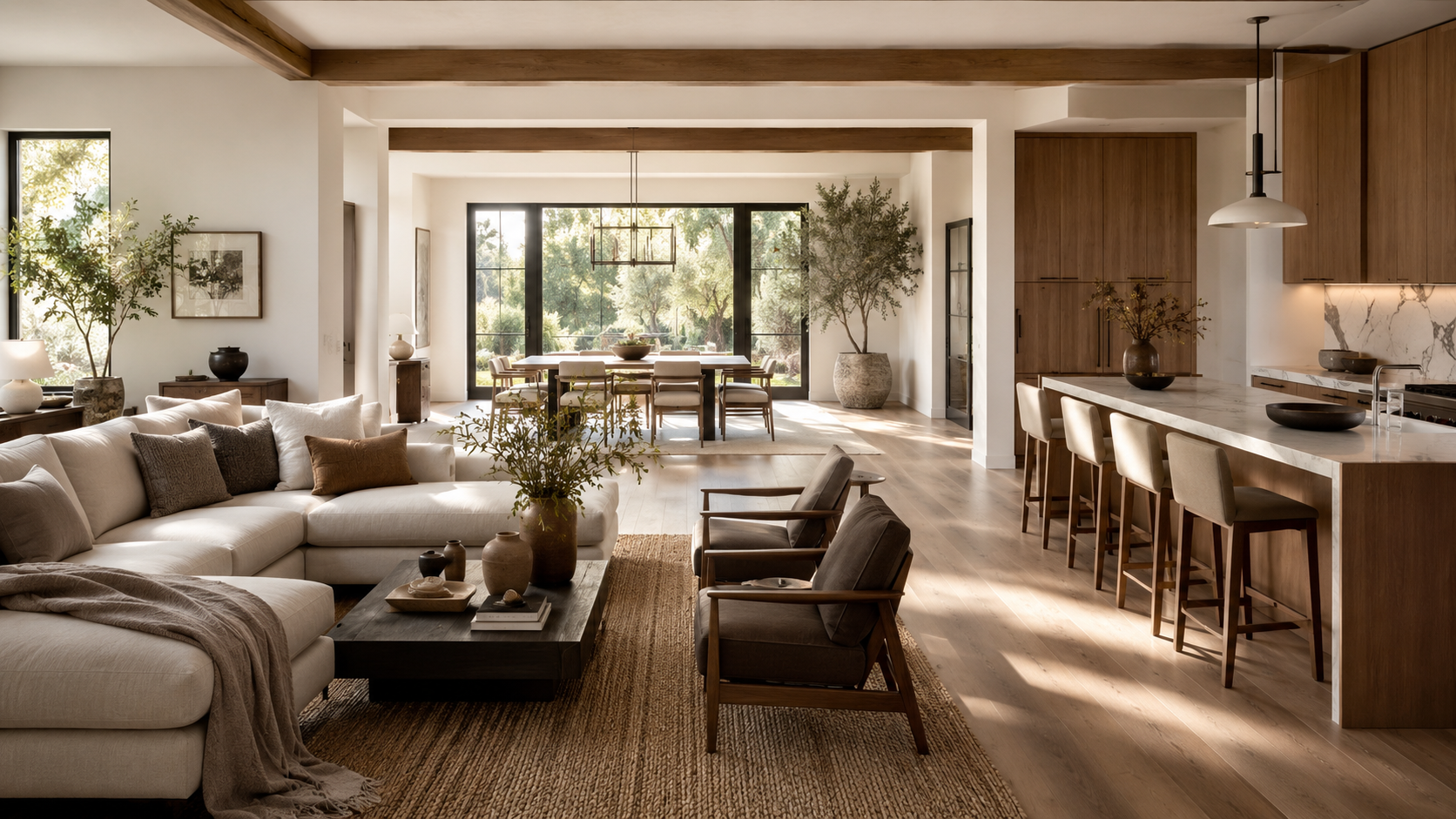 Alba House warm contemporary conceptual interior