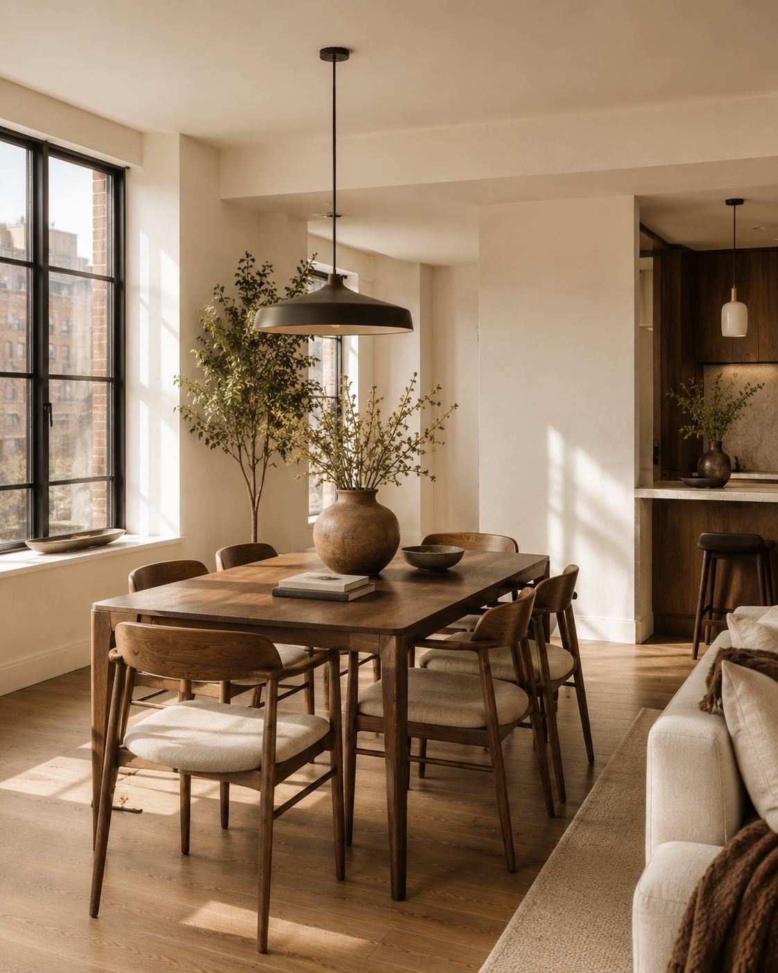 Nomada Apartament conceptual dining room designed for contemporary urban living